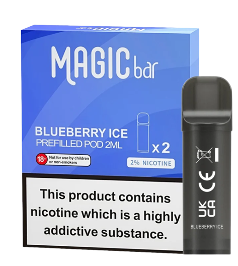 Magic Bar Refill 2x600 2%  Blueberry Ice