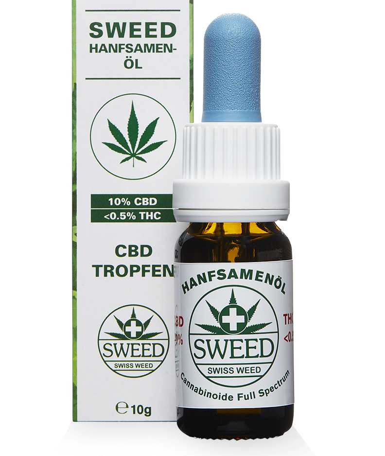 Sweed Hanfsamenöl CBD Tropfen 10% CBD 0,5% THC