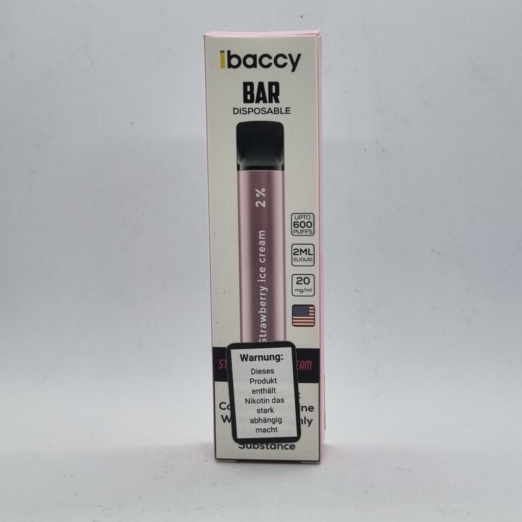 baccyBar600 2% Stawberry Ice Cream