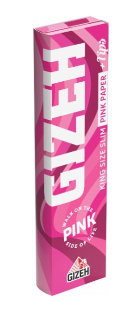 GIZEH Pink King Size Slim + Tips