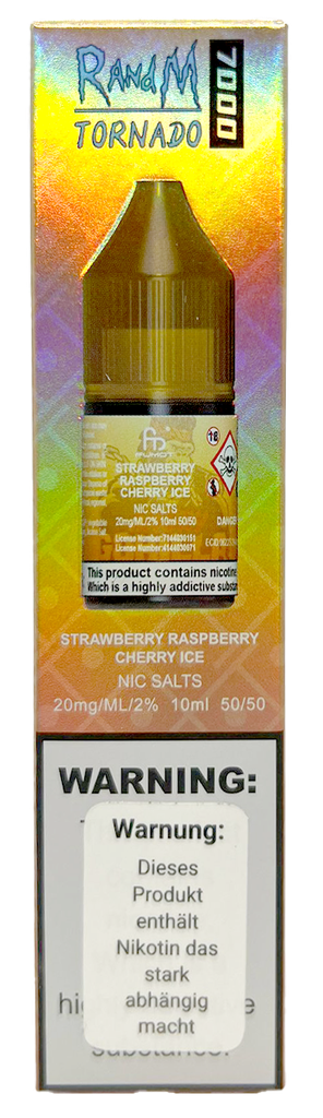 RandM Tornado 10ml 1% Strawberry Rasperry Cherry Ice