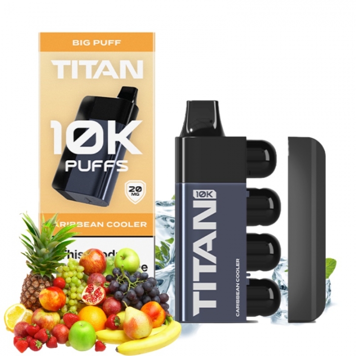 Titan 10K 8 x 2ml Pods 2% Caribbean Cooler