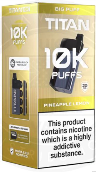 Titan 10K 8 x 2ml Pods 2% Pineapple Lemon