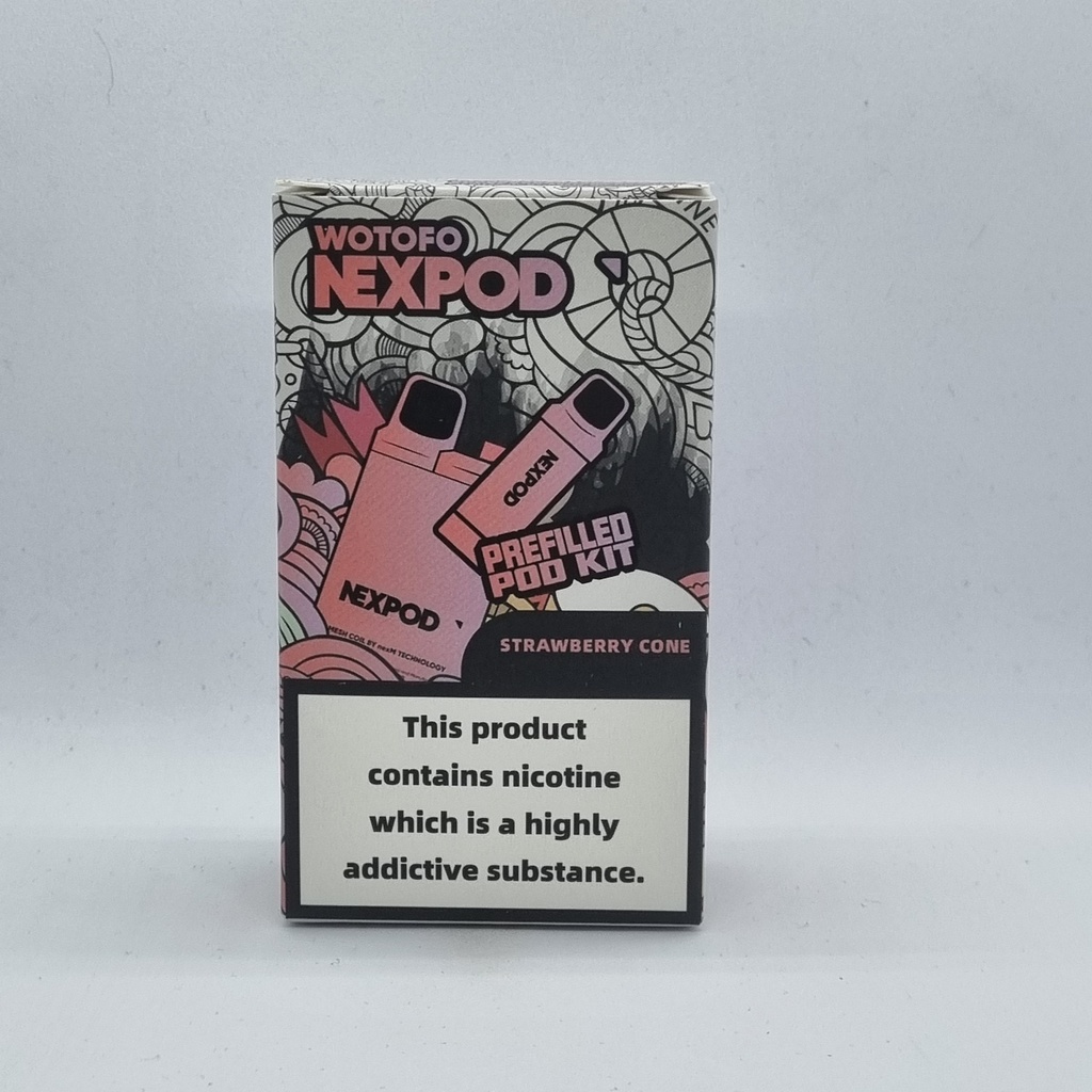 Wotofo Nexpod Starterset3500 2% Strawberry Cone