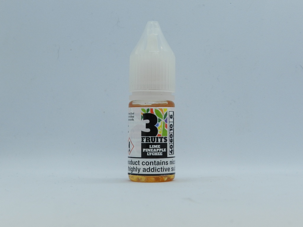 3 Fruits Lime Pineapple Lychee 10ml 6mg