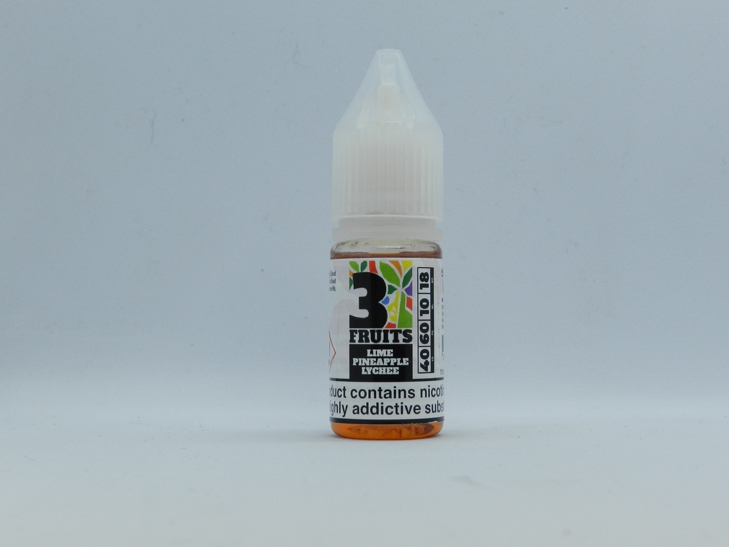 3 Fruits Lime Pineapple Lychee 10ml 18mg