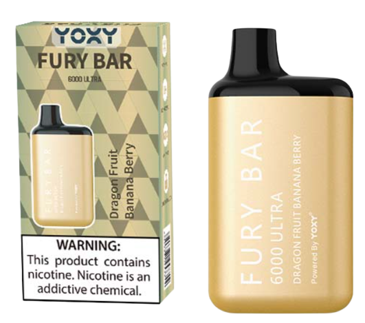 Yoxy Fury Bar  2% Dragon Fruit Banana Berry