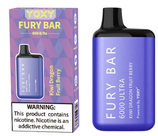 Yoxy Fury Bar Kiwi Dragon Fruit Berry