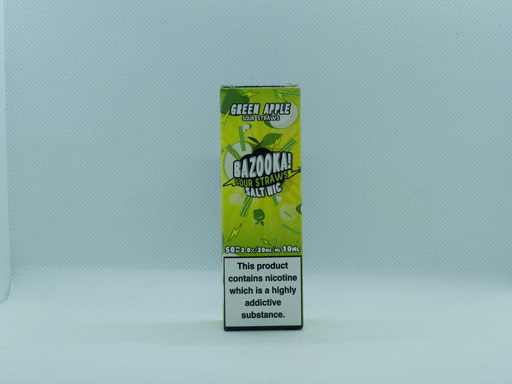 Bazooka Sour Straws Green Apple 10ml 20mg