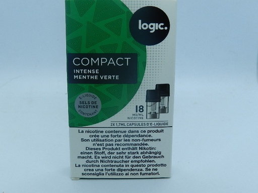 Logic Ersatzpod Compact Intense Menthe Verte 18 mg