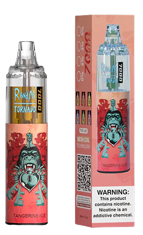 RandM Tornado7000 0%Nic Tangerine Ice