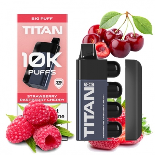 Titan 10K 8 x 2ml Pods 2% Strawberry Rasperry Cherry