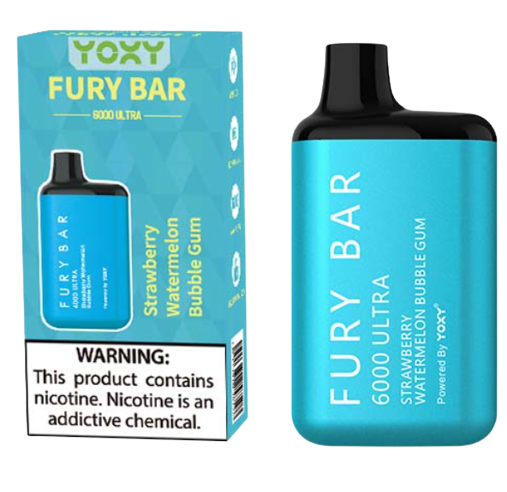 Yoxy Fury Bar 2%  Strawberry Watermelon Bubble Gum