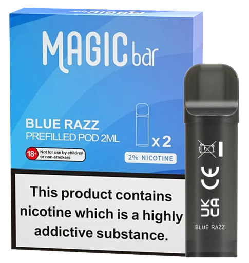 Magic Bar Refill 2x600 2%  Blue Razz